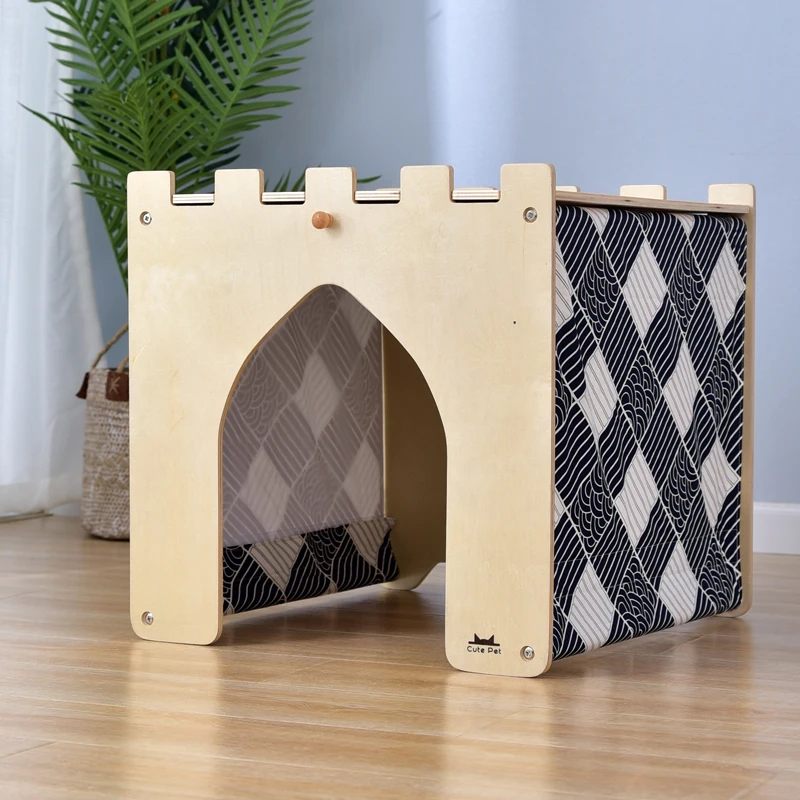 

Creative indoor dog house, cat, small wooden dog house, multi-functional coffee table Villa