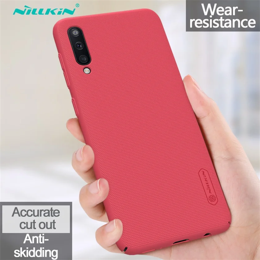 Red Для samsung Galaxy A50 A50S A10 A20 A30 A30S A40 A60 A70 M40 чехол Nillkin жесткая Матовая защитная накладка на заднюю панель из поликарбоната для samsung A50 чехол - Цвет: Red