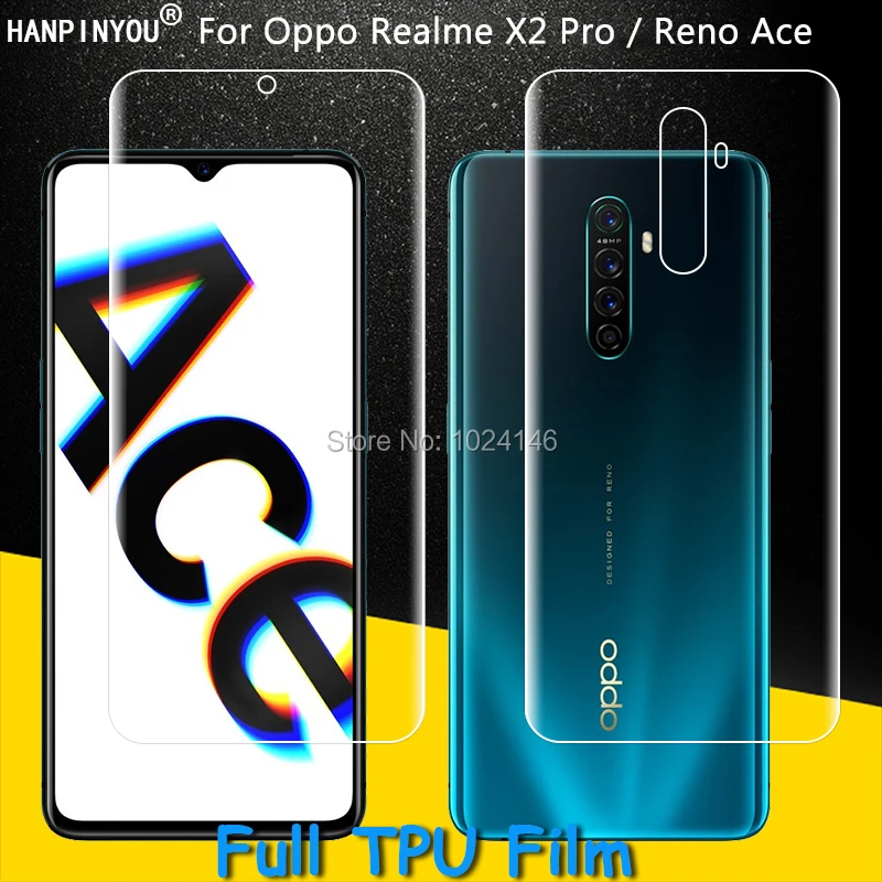 Передняя/задняя прозрачная пленка из мягкого ТПУ Защитная для экрана Realme X2 Pro