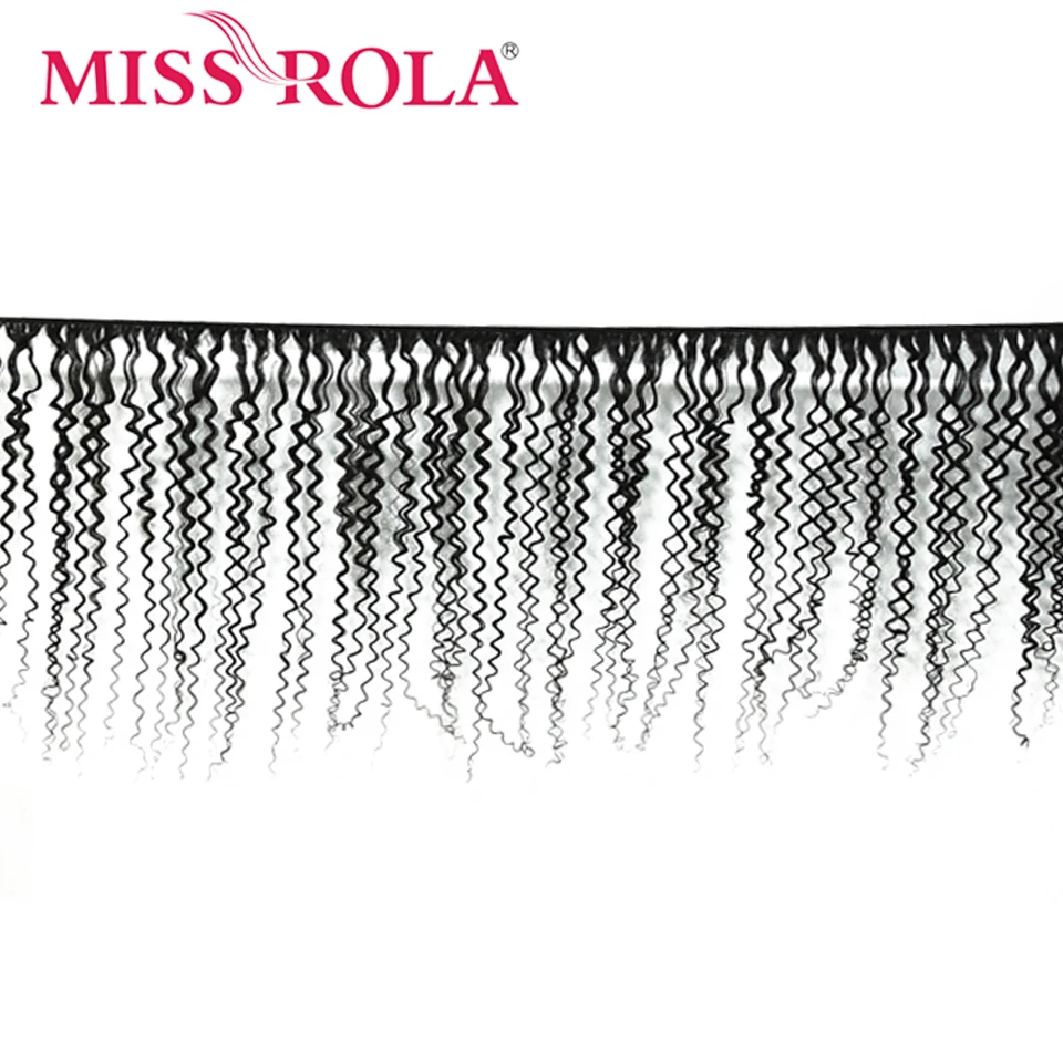 Волнистые пряди волос Miss Rola Non Remy с закрытием натуральный цвет монгольские