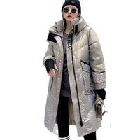 high quality coat 2021new fashion medium length thick women down jacket winter white duck down hooded women down jacket nbh265