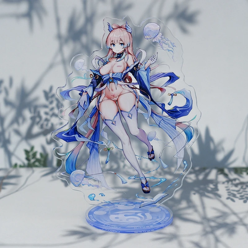 

Anime Genshin Impact Peripheral Figure Acrylic Stand Zhongli Raiden Kamisato Ayaka Characters Model Plate Desk Standing Decor