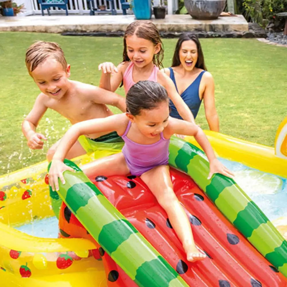 Outdoor Inflatable Pool With Water Slide Water Play Center Backyard Lawn Inflatable Swimming Pools Summer Spray Water Games Toys