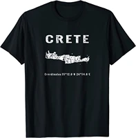 crete greek island map mediterranean greece souvenir t shirt