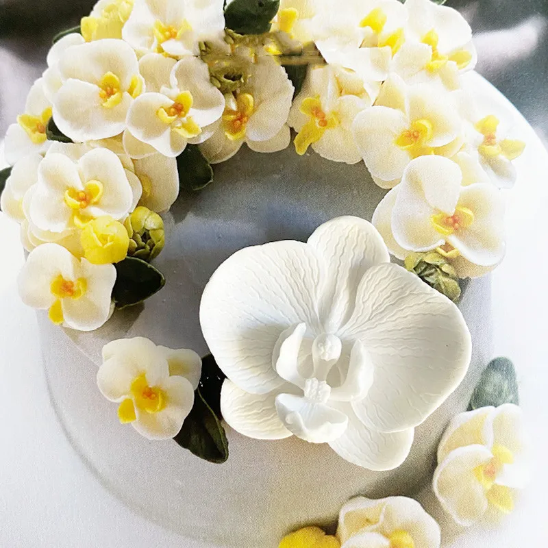 Силиконовая форма бабочка Орхидея для помадки торта сделай сам ароматерапии