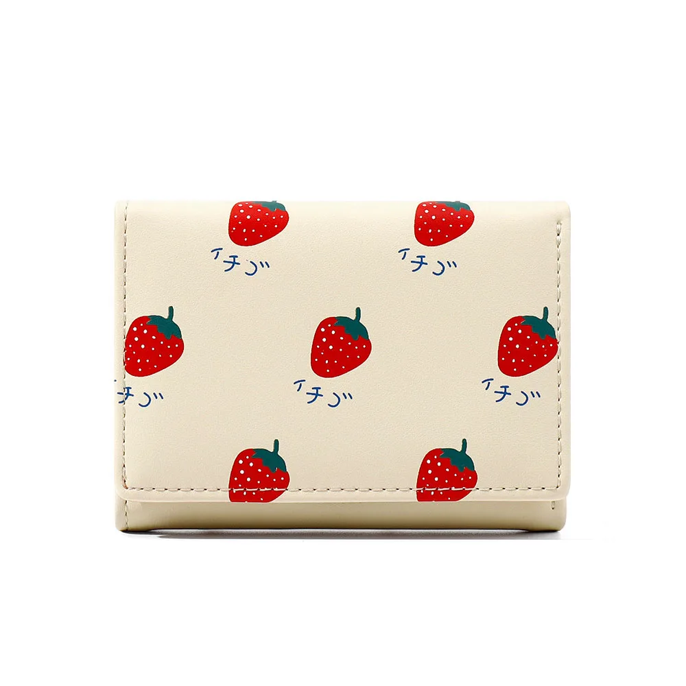 

Fruit print Women's Wallet Fashion Cute Small Women Wallet's PU Leather Card Hold Case Feamle Coin Purse Short Ladies Card Purse