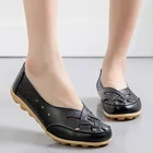 Балетки женские на плоской подошве, мягкие лоферы, без застежки, кожаные, без каблука, с перфорацией, плоская подошва