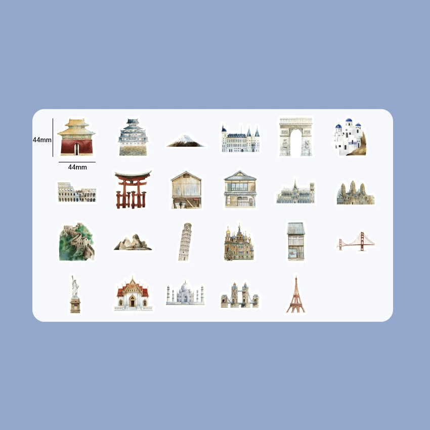 Наклейки для скрапбукинга История мира 46 шт./упак. нарисованная наклейка