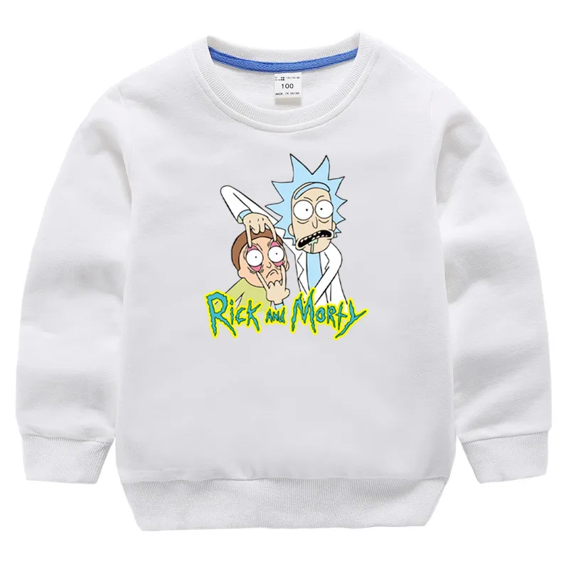 Детские хлопковые толстовки с капюшоном принтом Рик и Морти детский хлопковый