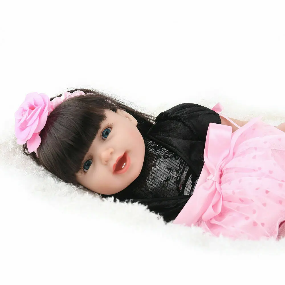 55 см силиконовые виниловые куклы Reborn Новорожденные Девочки Малыши кукла игрушки