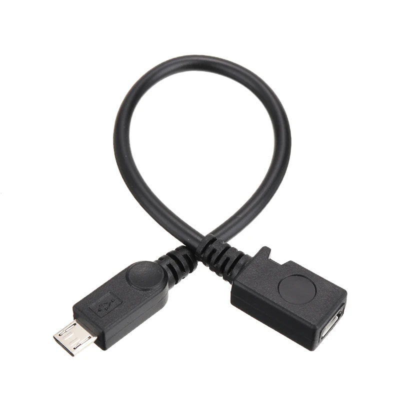 Mayitr 15 см Micro USB 2 0 Тип B штекер-гнездо M/F УДЛИНИТЕЛЬ зарядный черный кабель для