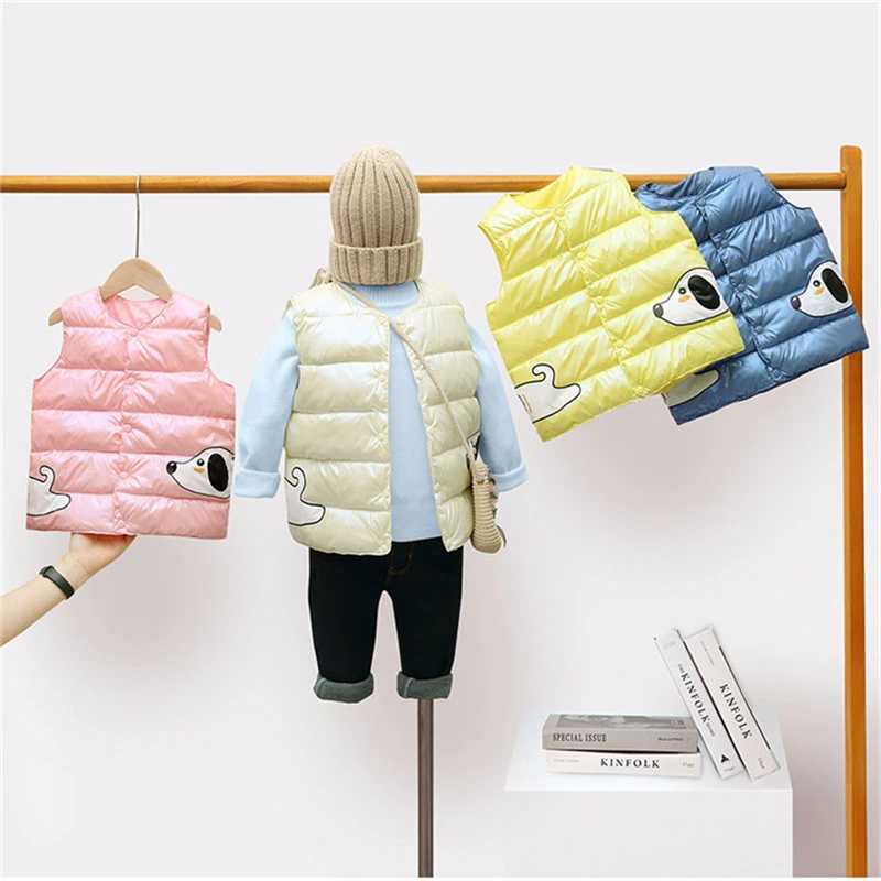 Детский пуховой жилет из хлопка осень 2020 новинка жилеты для маленьких девочек и
