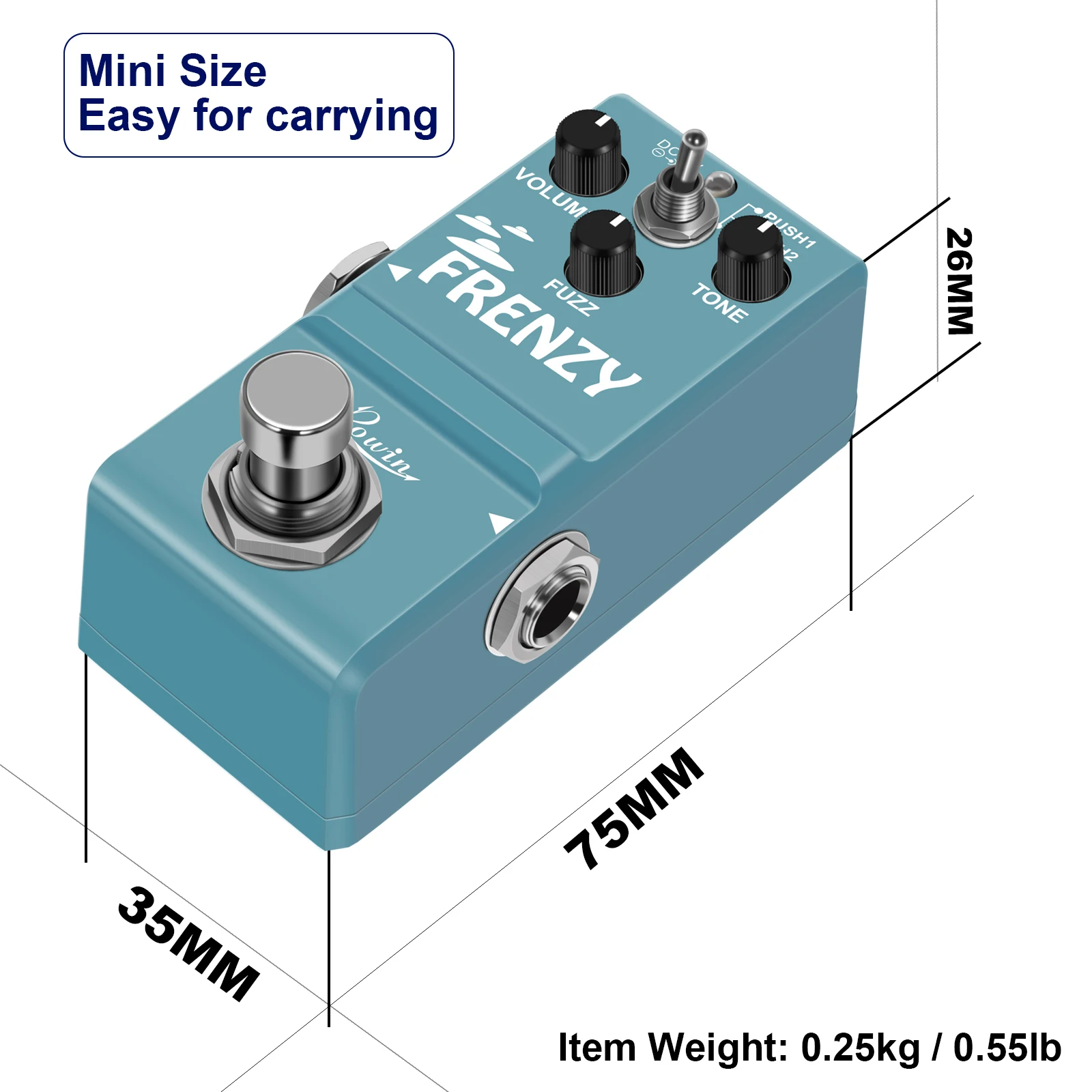 Rowin LN-322 FRENZY педаль для электрической гитары Классический пушистый тон мини