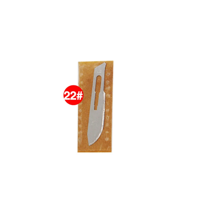 

100pcs Blade 22# Surgery Scalpel Blades Opening Repair Tools Knife for Disposable Sterile/Mobile Phone/Beauty/DIY