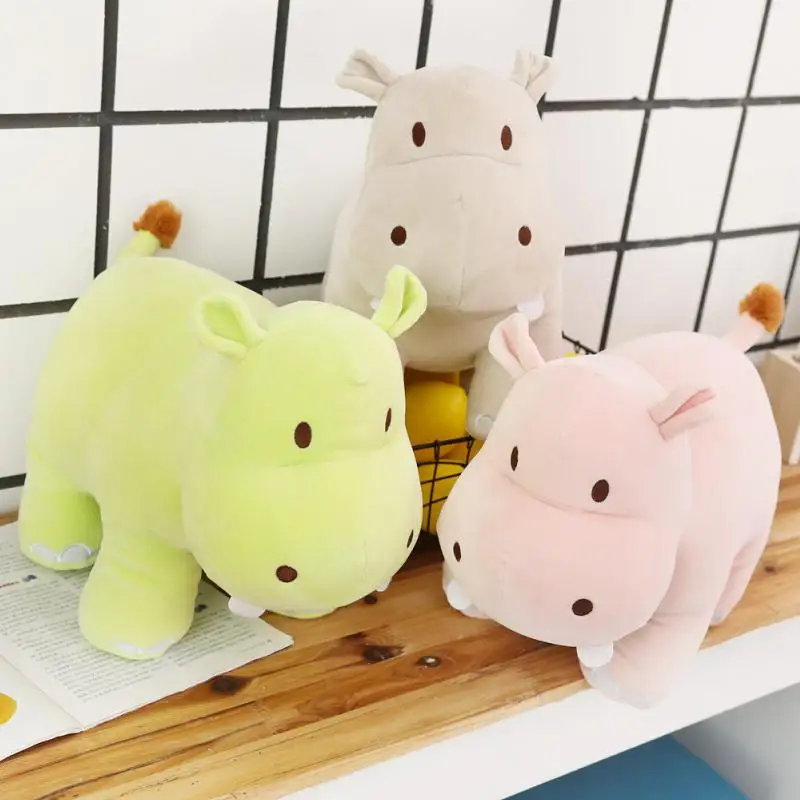 

40cm 50cm Kawaii Hippo Stuffed Soft Down Cotton Animal Pillow Cute Birthday Christmas Plush Doll Kid Toy Xmas Gift