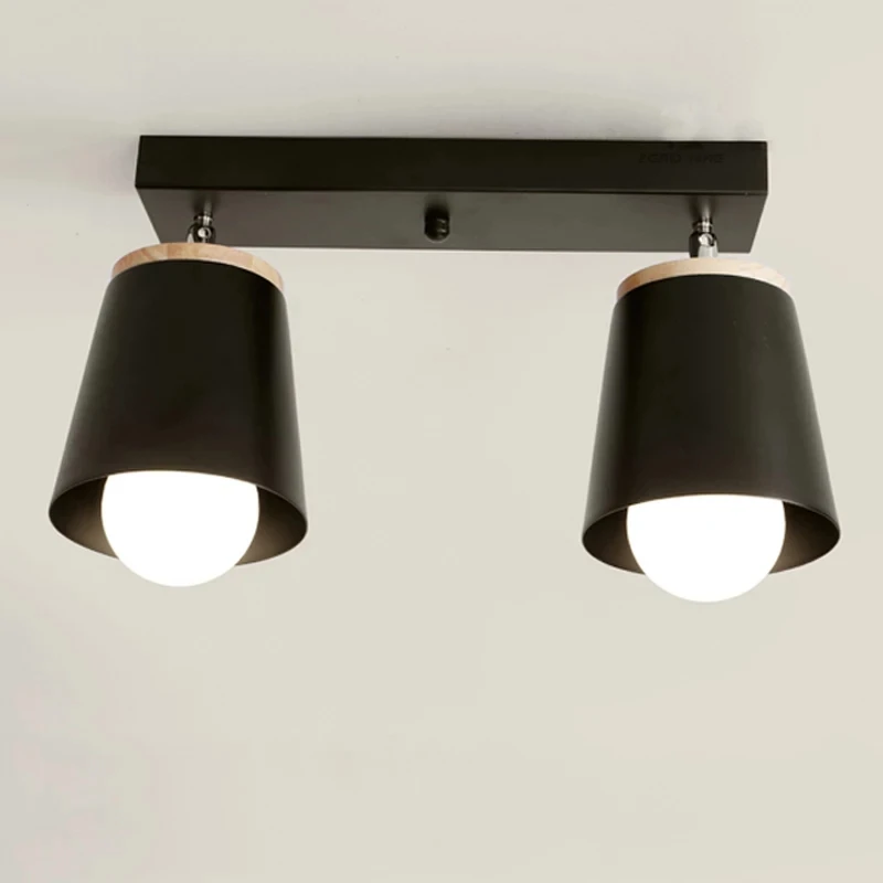 Modern White Ceiling Lights For Corridor Adjustable Metal Lamparas de techo E27 Indoor Wood Lighting Fixtures home deco | Освещение