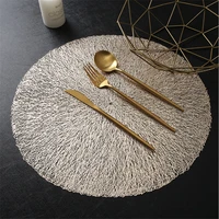 64 gold simulation pvc plant coffee table mat table mat coaster kitchen home decoration carpet coaster