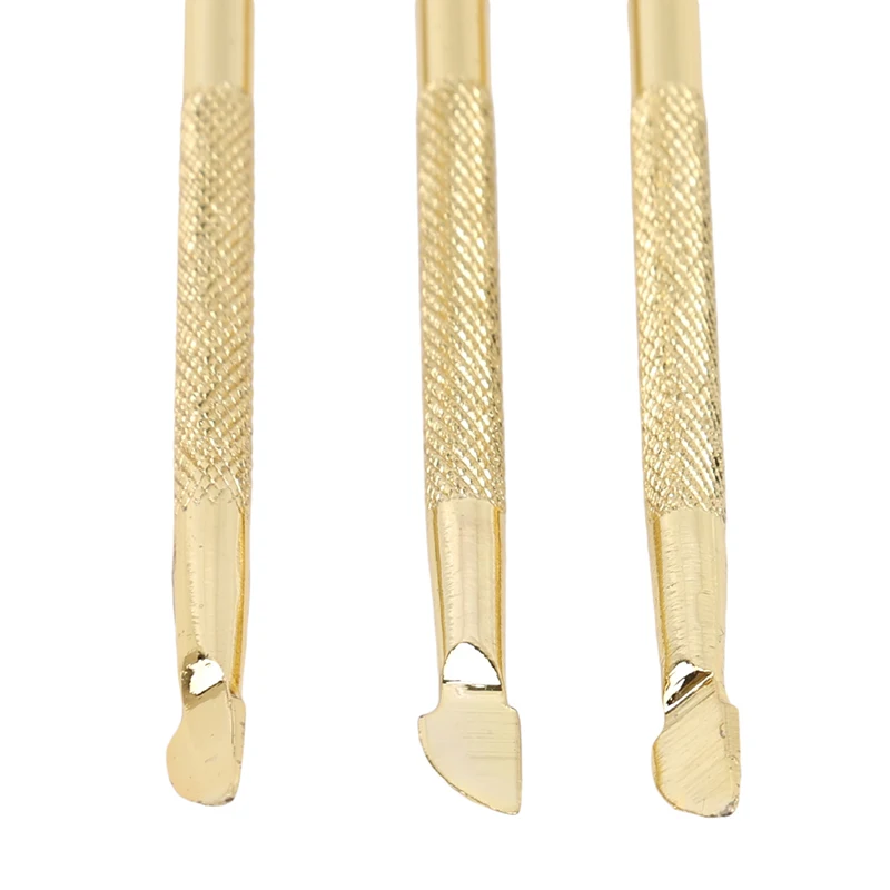 3 шт./компл. Толкатель для кутикулы дизайна ногтей металлический инструмент