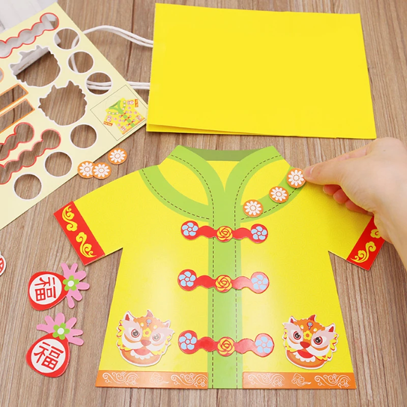 Смешные ручные сумки "Танцевальный костюм Танг" набор для создания сумки DIY игрушки подарки для детей искусство и ремесло образовательные для детей.