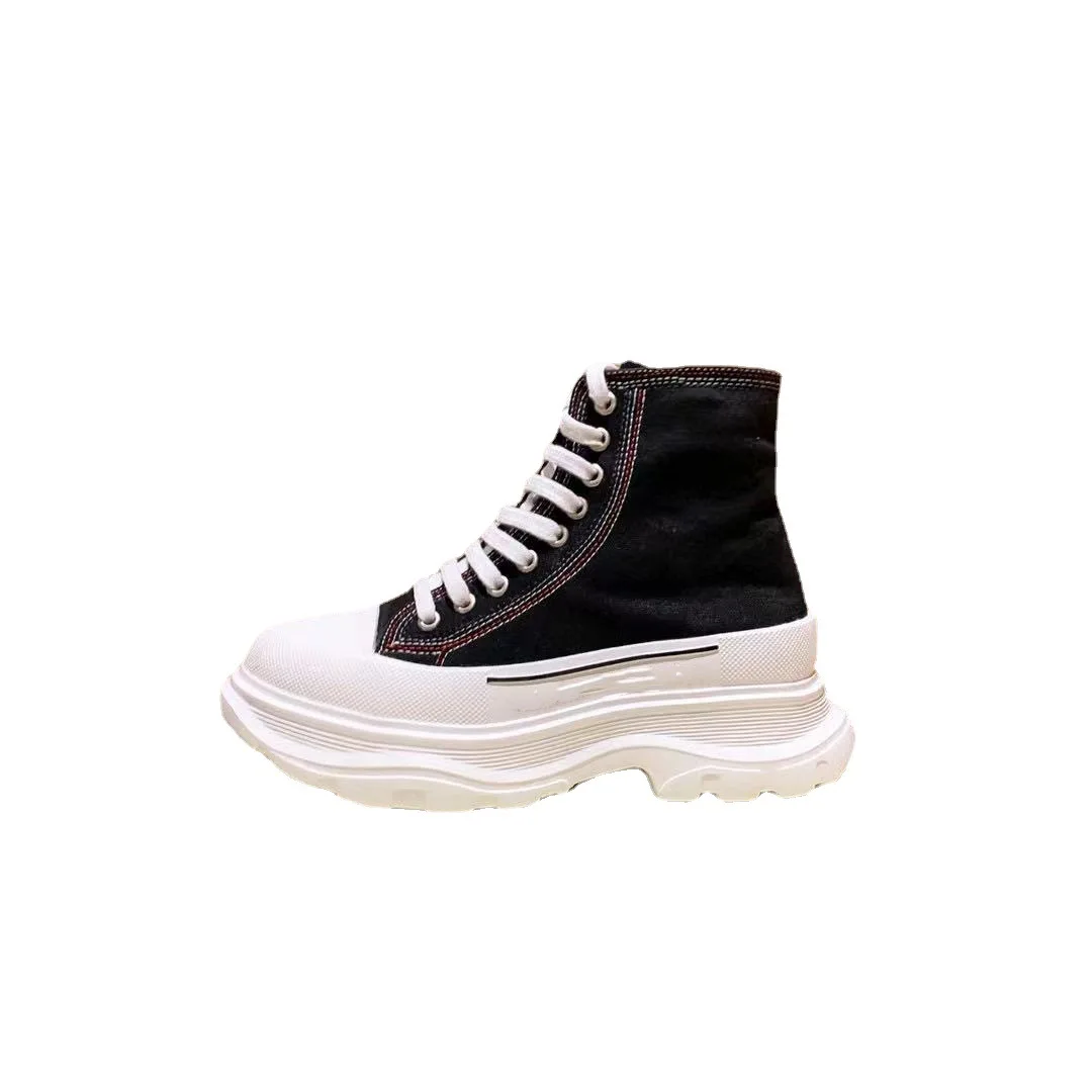 

Women's Gradient Casual Sneakers Autumn Winter New All-match Platform Thick Bottom Trendy Flats Canvas Shoes Non-slip Sole Brand