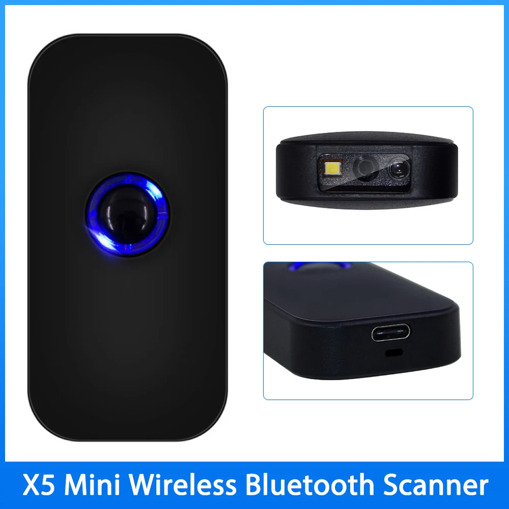 

X5 Wireless Scanner Bluetooth 1D/2D/QR Bar Code Reader for Supermarket Express Single Barcode Warehouse