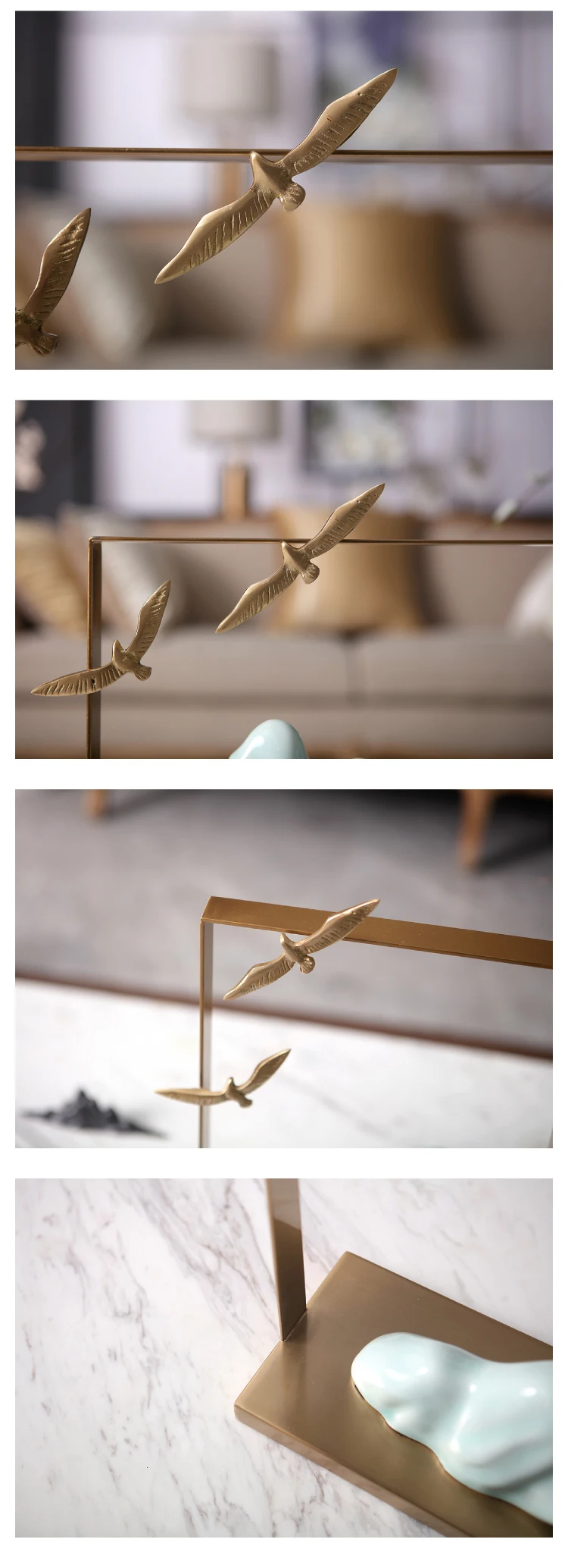 Фигурки китайские дикие гусиные летающие между горами мягкий декор для отеля