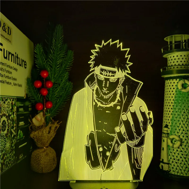 Ночники Наруто Akatsuke ночник аниме лампа 3D светодиодное украшение для спальни