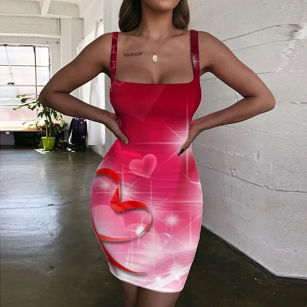 

KYKU Love Dresses Women Flowers Ladies Dresses Romantic Vestido Sexy Couples Bodycon Dress Womens Clothing Club Vintage