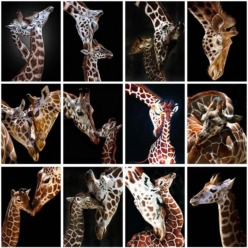 

Алмазная живопись, вышивка с животными, жираф 5D, наборы для вышивки крестиком стразы, полноразмерная мозаика, искусство, домашний декор для ...