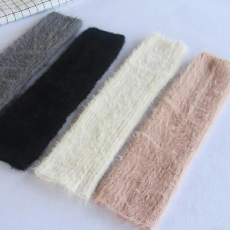 

Korea Style Women Winter Warm Solid Soft Stockings Female Thick Over Knee Leg Warmers Knitted Womens Gaiters Beenwarmers