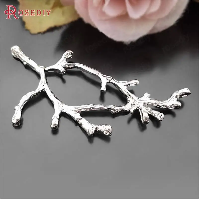 10PCS 52x30MM Antique Bronze or Silver Zinc Alloy Tree Branch Jewelry Making Supplies Diy Findings Accessories | Украшения и