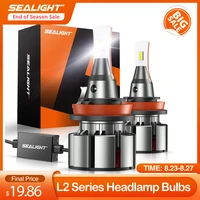 sealight 2pcs h11 h8 h9 led headlight bulbs canbus error free 15000lm 6000k l2 series low beam light 360 degree illumination