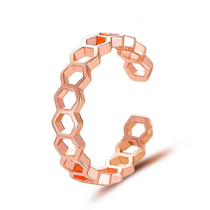 Крошечные Изящные сотовые кольца из нержавеющей стали круглое кольцо женские