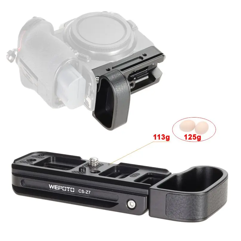 Рукоятка WEPOTO Z7 для камеры с быстроразъемной пластиной рукоятка совместима Nikon Z5 Z6