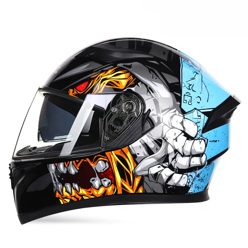 4 New Motorcycle Helmet Men Full Face Helmet Moto Riding ABS Material Adventure Motocross Helmet Motorbike - Цвет: 4