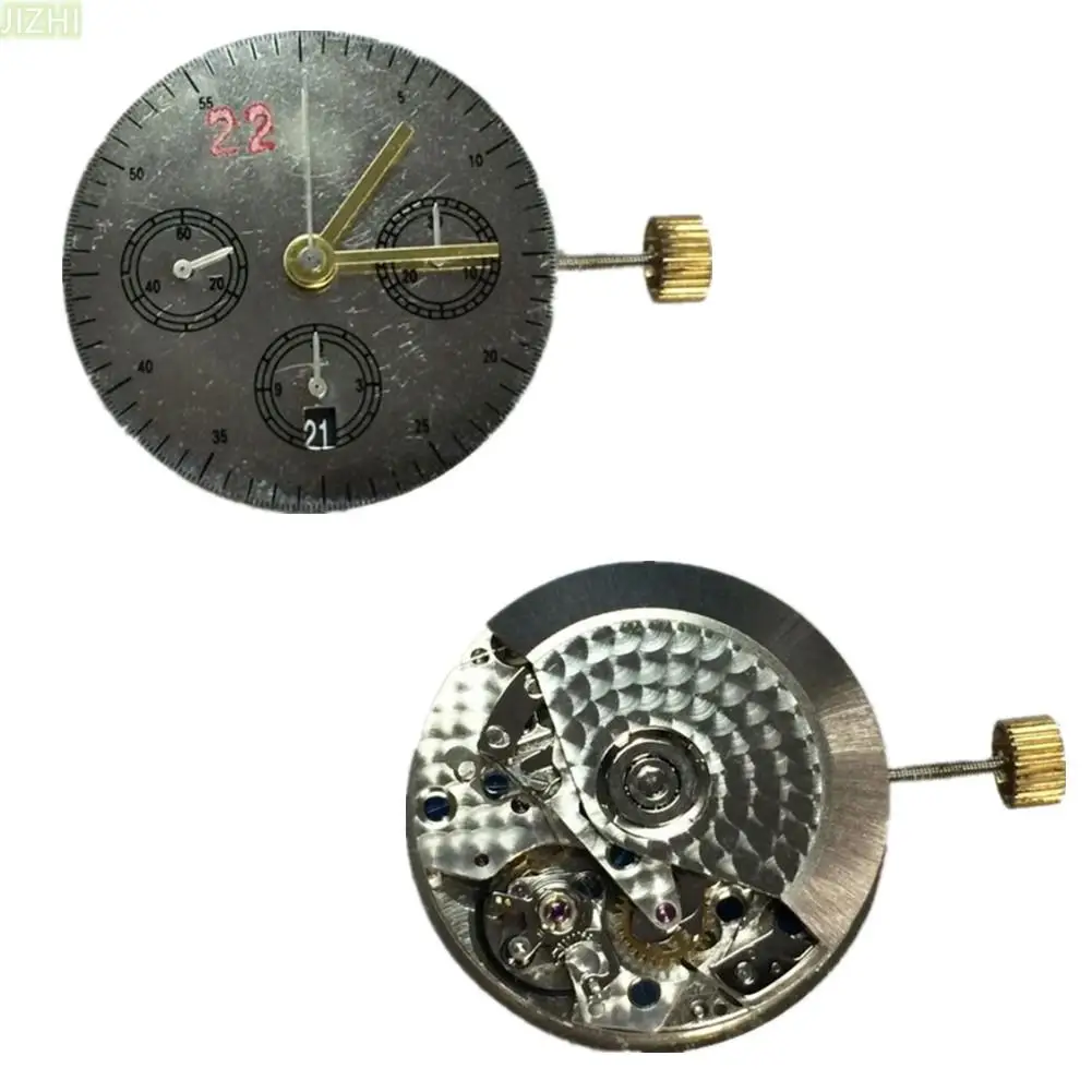 

6 Hands Clone Automatic 7750 Watch Movement Chronogrpah Date/Calendar @6 Accessories Spare Parts