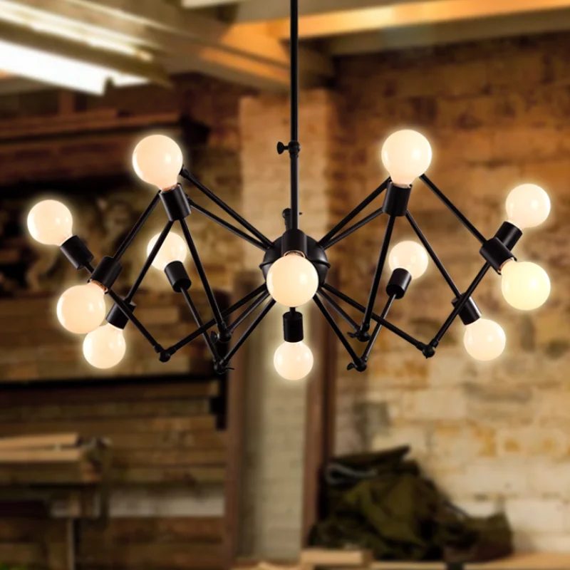 Лофт современный подвесной паук подвесные светильники с 6/8 головками