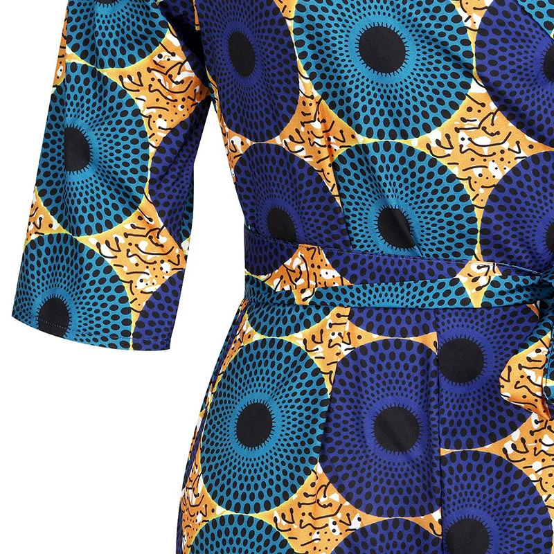 

Straight Jumpsuit For Women V Neck Short Sleeve High Waist Print Hit Color Slim Jumpsuits Females Fashion Clothing 2021 E668