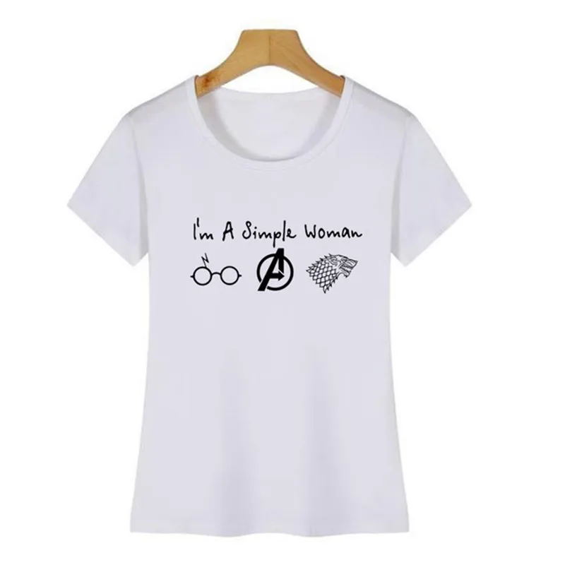 Женская футболка с коротким рукавом I'm A Simple Women Who Love Harry Новое поступление