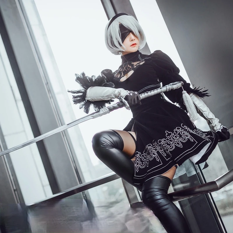 

Game Cosplay NieR:Automata 2B Cosplay YoRHa No. 2 Type B Costume Women Halloween Costume NieR Automata