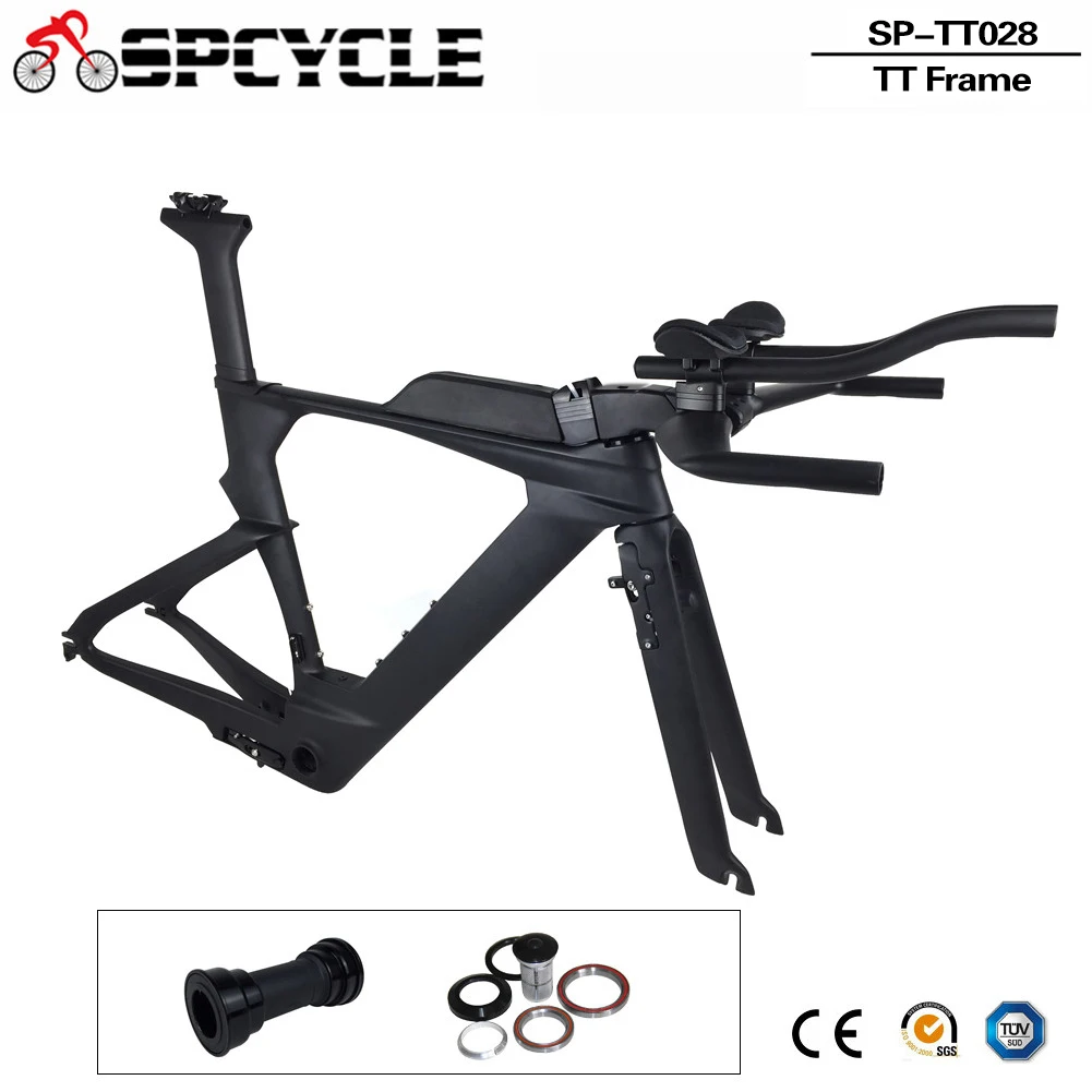 Spcycle Di2 карбоновая пробная рама для триатлона 700C Aero углеродный ТТ велосипедный Frame