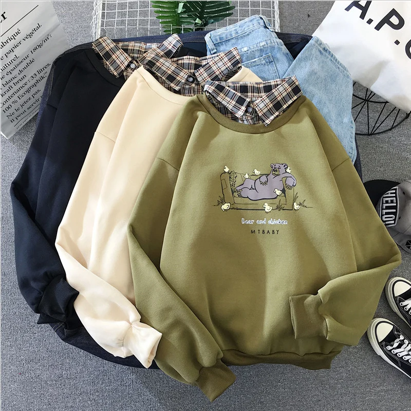 Толстовка Женская весенне-осенне-зимняя новинка 2020 женская Свободная большого