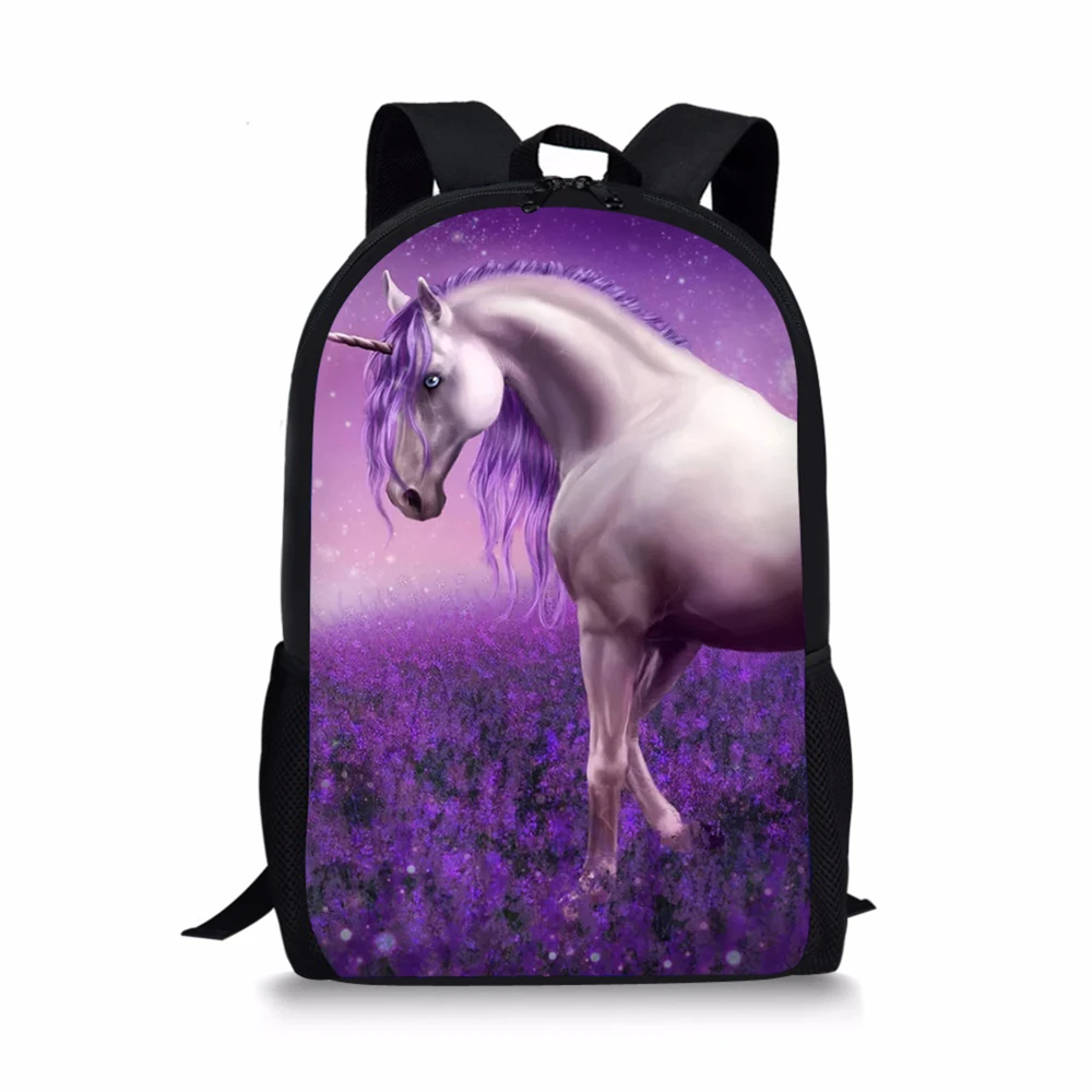 Fashion Children's Backpack Fantasy Unicorn Horse Pattern Toddler School Book Bag Cute Animal Women's Travel Backpack