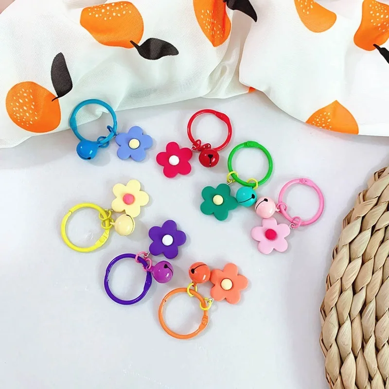 1 шт. модная Милая женская цветочная подвеска колокольчик цепочка для ключей