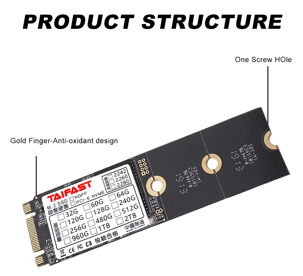 Жесткий диск Taifast M2 NGFF SSD M.2 2242 128 ГБ 256 500 Гб ТБ 1 SATA PC HDD жесткий детали для компьютера