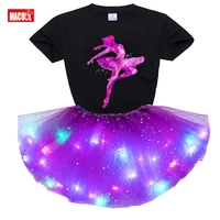girl dresses for girls tutu princess party dress with led lights flower birthday party cosplay costume 2021 summer girl clothing