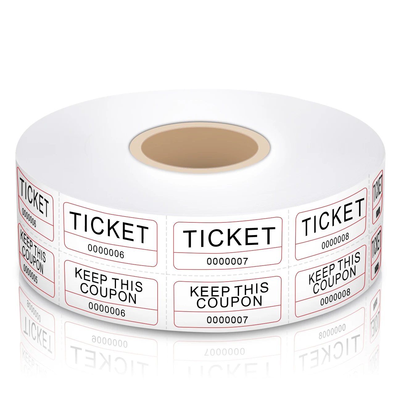 

Металлическая рафила, билет, двойной рулон, 1000 штук