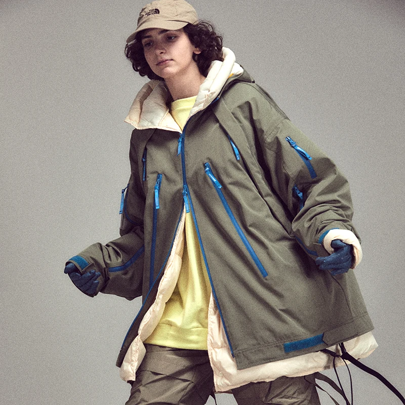 

2021 Winter Down Jacket Men's Women's Cotton Mid-length Detachable Coat Outdoor Ski Mountaineering Waterproof Windproof Jacket
