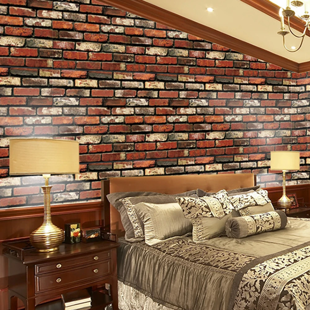 Настенная 3D наклейка обои сделай сам клейкий камень дерево текстурированные для