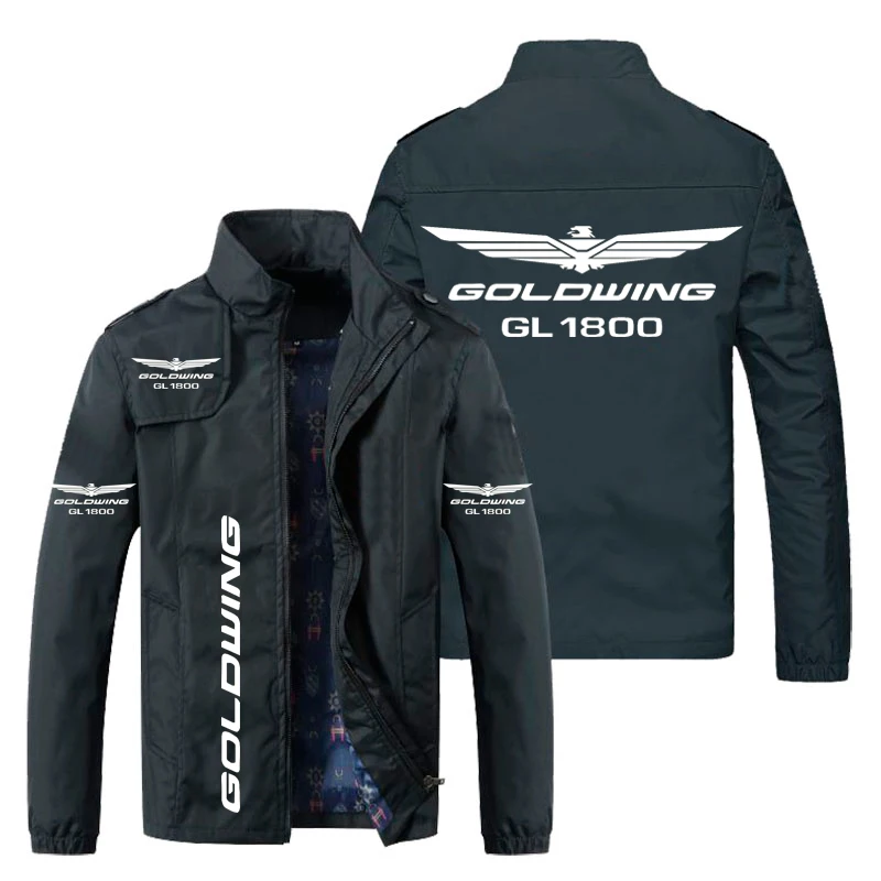

Honda Motorcycle Bike Jacket 2021 Autumn New Trend Honda GoldWing Print Jacket Coats Windbreaker Bomber Jacket Men's Clothing